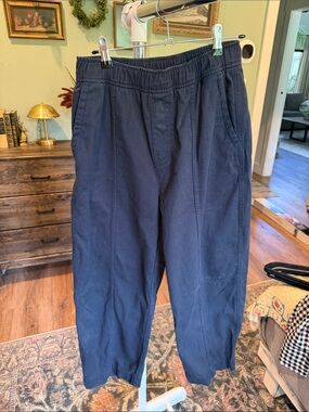 Old Navy Women's Navy Straight-Leg Elastic Waist Pants